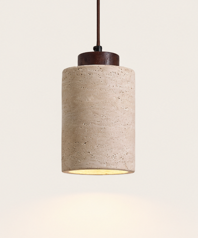 Modern Travertine Stone Pendant Light