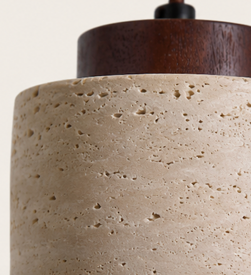 Modern Travertine Stone Pendant Light