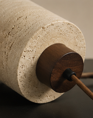 Modern Travertine Stone Pendant Light